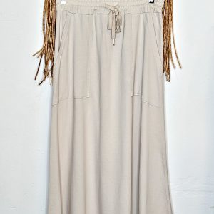 Falda algodón Beige
